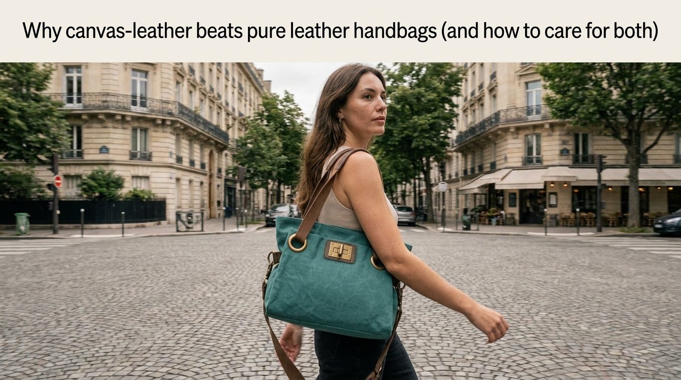 Why canvas-leather beats pure leather handbags (and how to care for both)