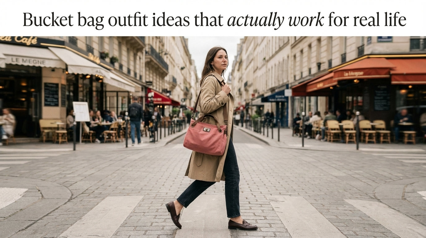 Bucket bag outfit ideas that actually work for real life