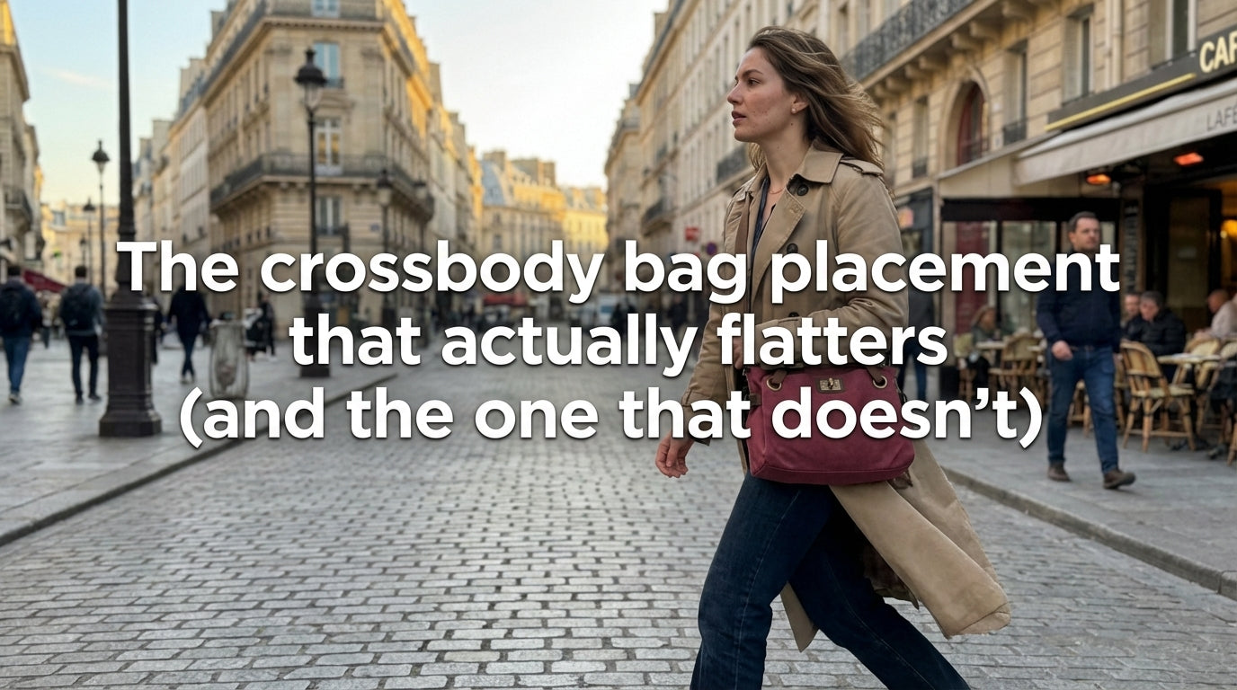 The crossbody bag placement that actually flatters (and the one that doesn't)