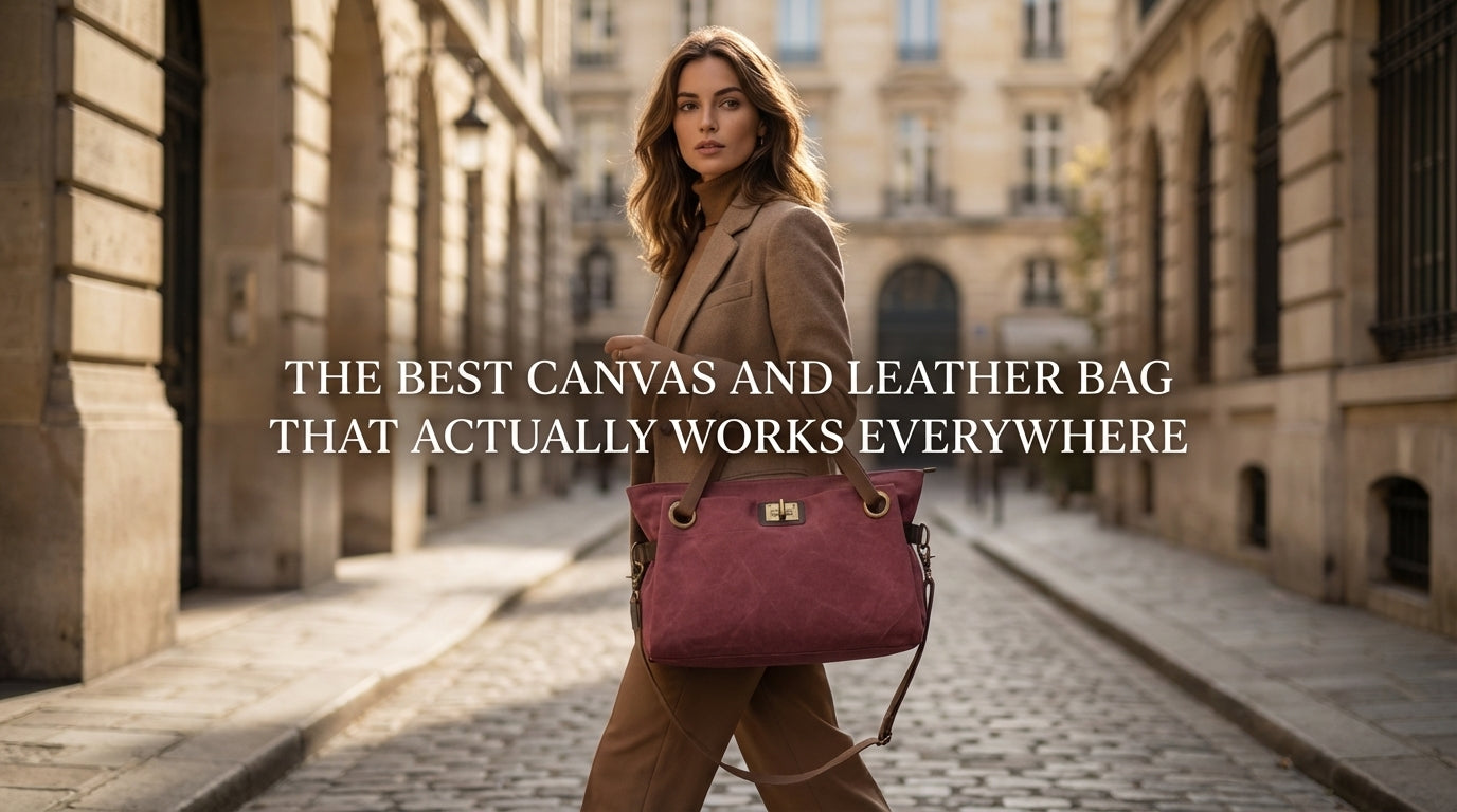 The best canvas and leather bag that actually works everywhere
