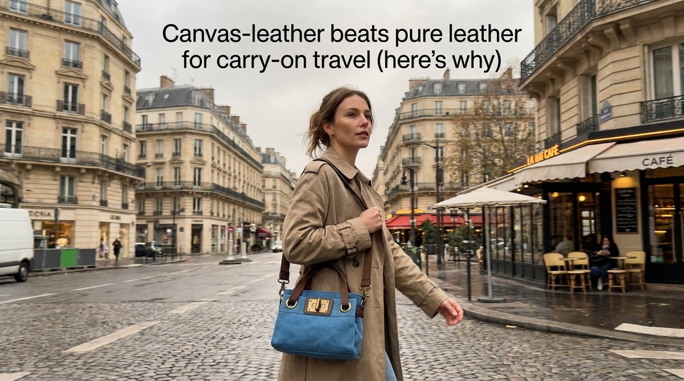 Canvas-leather beats pure leather for carry-on travel (here's why)