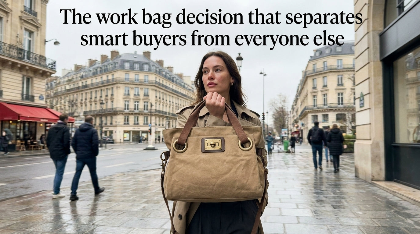 The work bag decision that separates smart buyers from everyone else