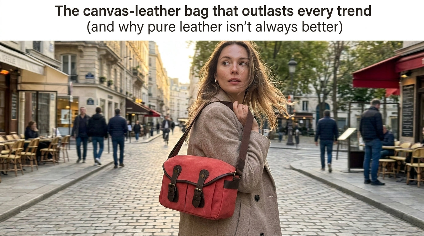 The canvas-leather bag that outlasts every trend (and why pure leather isn't always better)