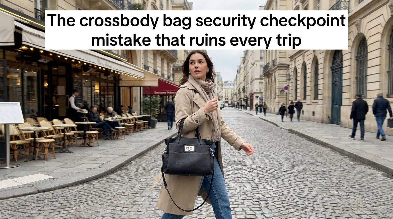 The crossbody bag security checkpoint mistake that ruins every trip