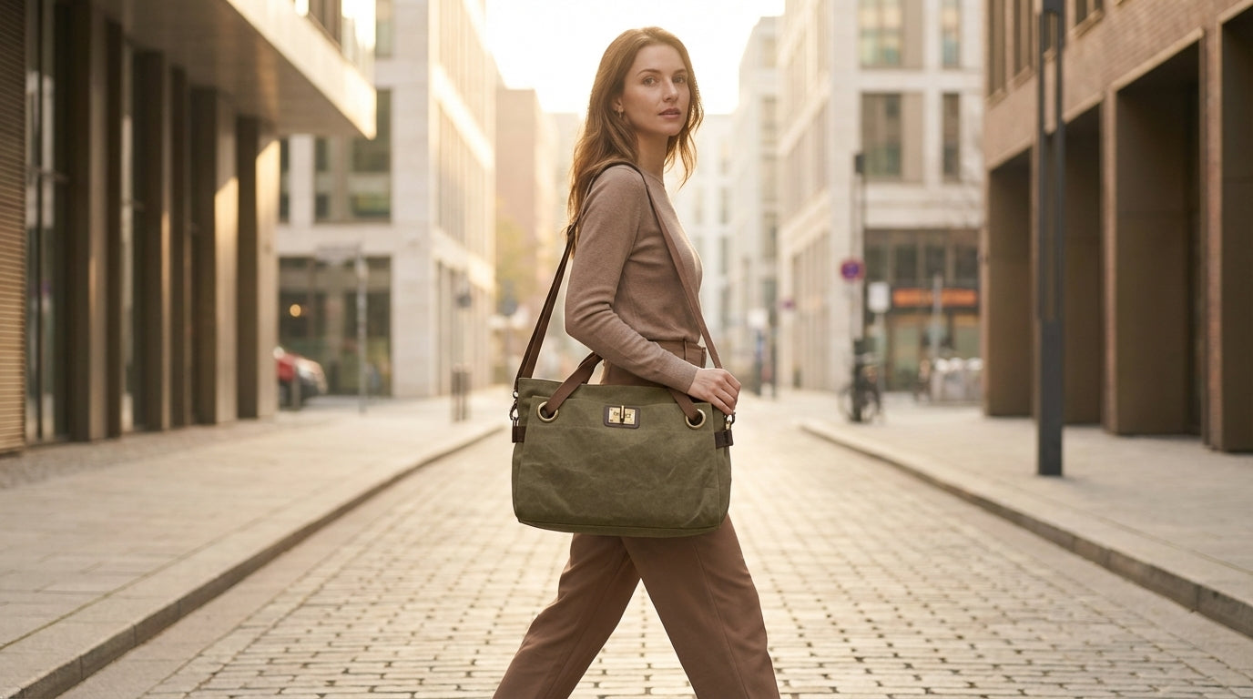 The best canvas and leather crossbody bag for work that actually works