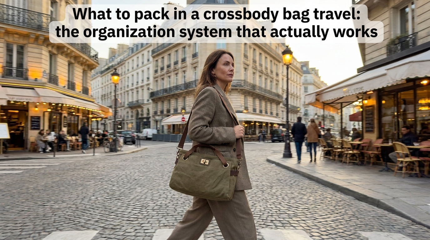 What to pack in a crossbody bag travel: the organization system that actually works